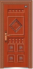 门业图片-防盗安全门KYA001KYA001 万家福(仿红铜)图片
